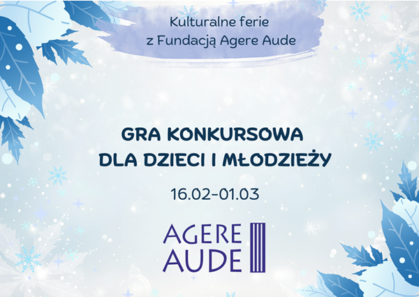 Plakat informacyjny Plakat informacyjny dotyczący ferii zimowych